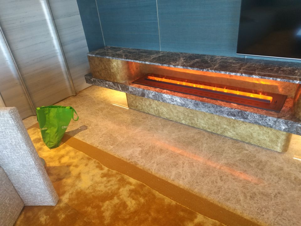 緹外 Mont Verra · 線性3D水霧壁爐客廳 · BB Fires AquaFog Linear Water Vapor Fireplace Shek Kip Mei