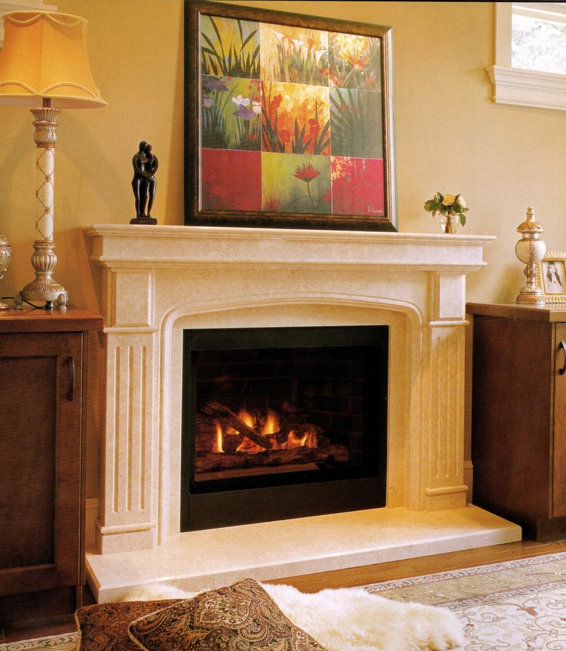 Fluted Pilaster fireplace surround