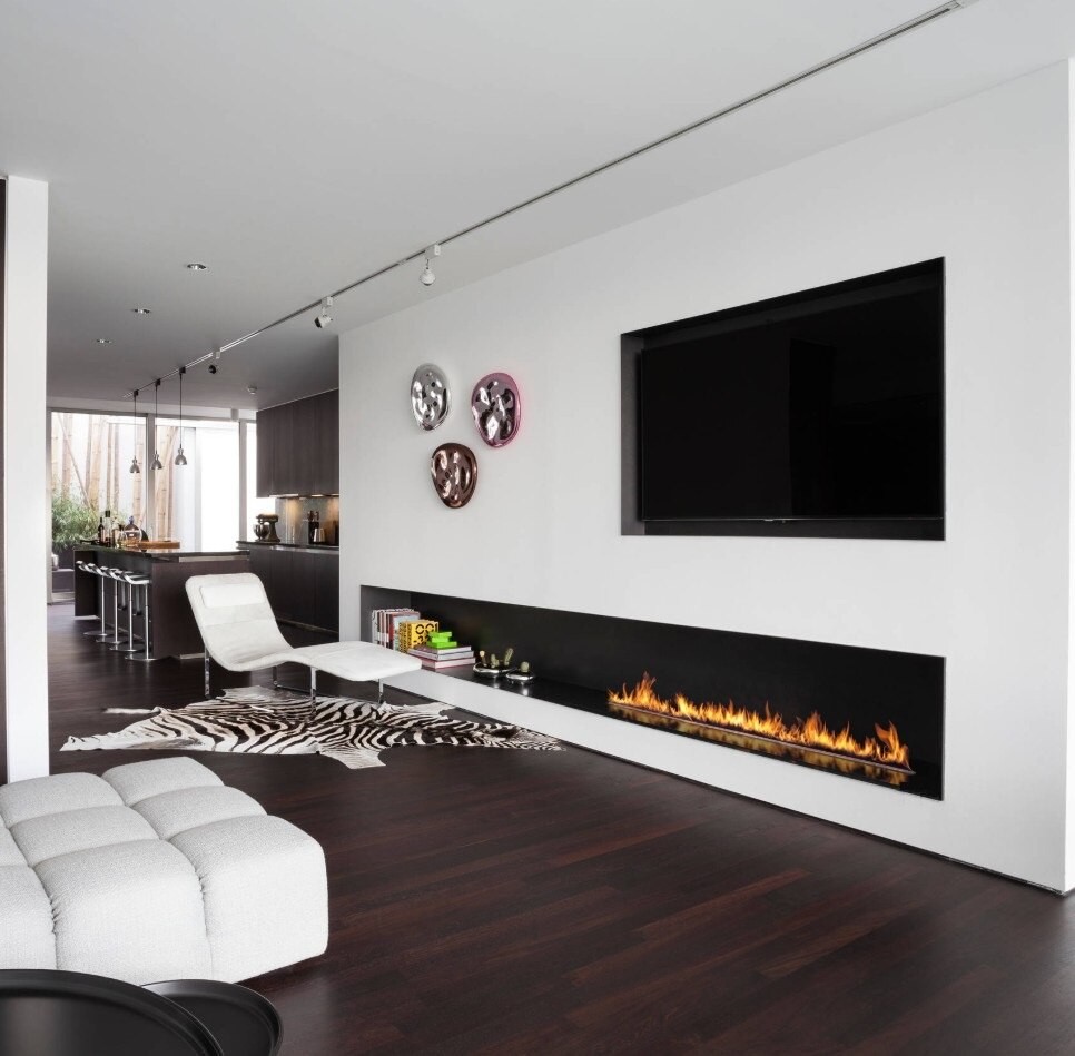 BB Fires 36-inch bioethanol insert, installed
