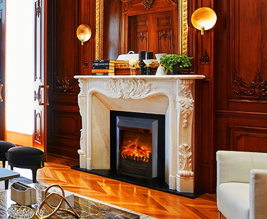 French carved fireplace surround