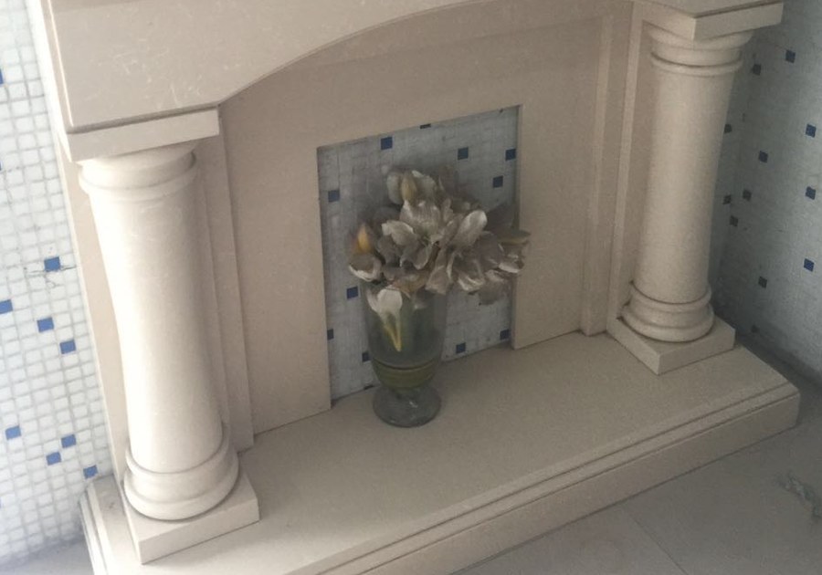 Fireplace surround on-site installation